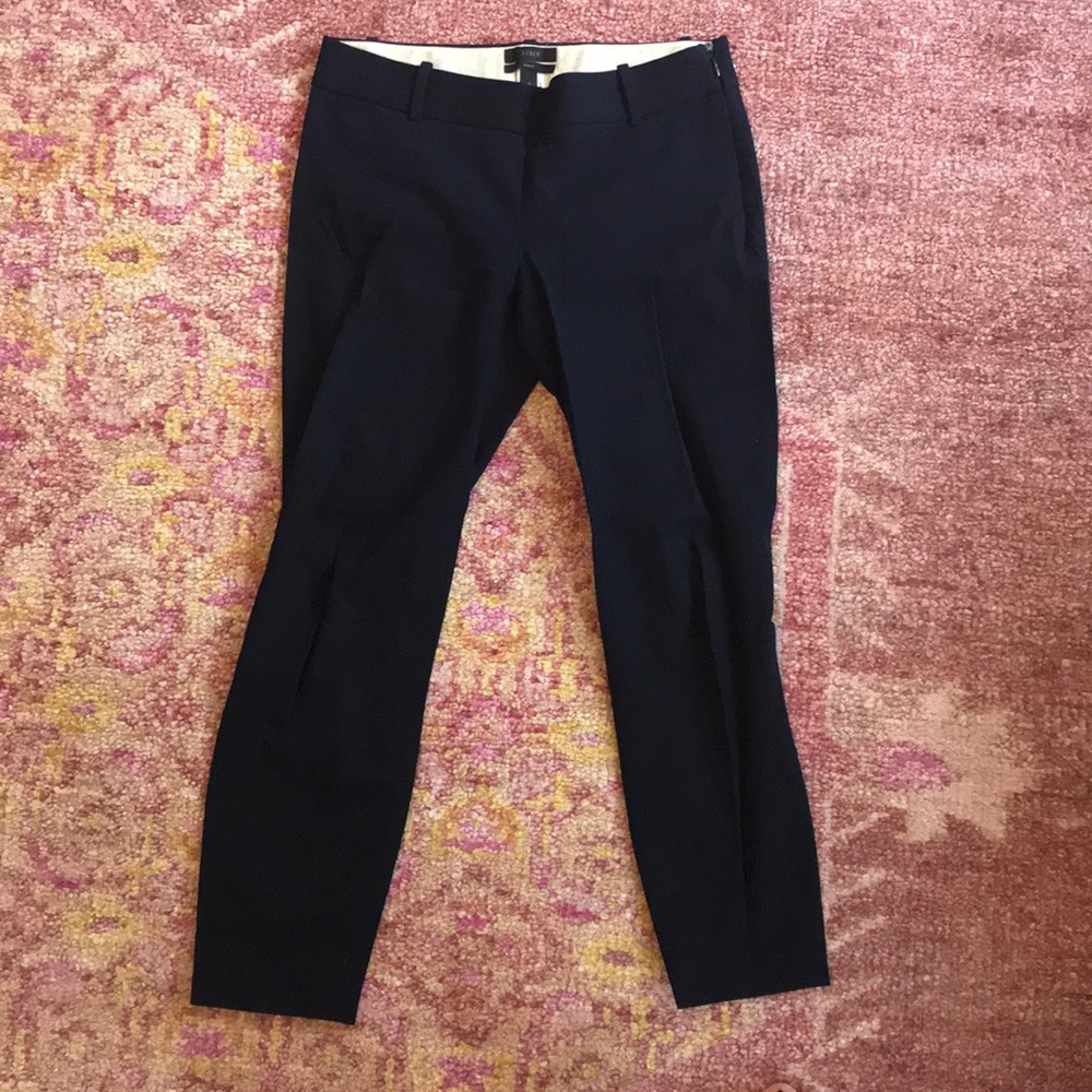 Navy J. Crew “Minnie” wool pants